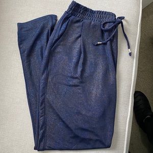 Sparkly blue lounge pants